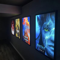 Affiches de films d'intérieur ultra minces personnalisées boîte à lumière LED avec cadre en aluminium publicité boîte à lumière anime