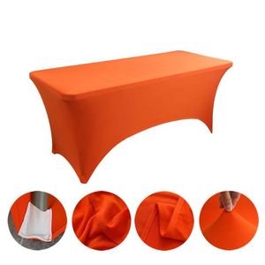 Housse de table élastique en spandex adaptable 6/8 pieds, nappes en polyester couleur unie pour stands d'exposition et bannières - Product Image 2