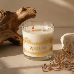 เทียนหอม AIKUN ดีไซน์ใหม่ในขวดแก้ว ทำจากขี้ผึ้งถั่วเหลืองธรรมชาติ กลิ่นหอมติดทนนาน เหมาะสำหรับใช้ในห้องนอน - Product Image 3