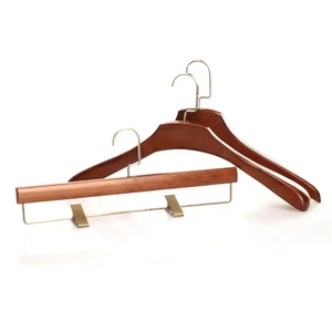 Factory Custom Deluxe / Trousers / <strong>Socks</strong> Short Wood Hangers Metal Pant Hanger - Product Image 2