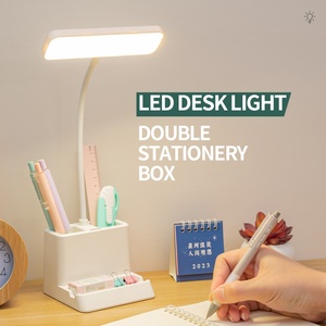 Lampe de bureau LED rechargeable avec porte-stylo, commande tactile, lumière flexible, connexion USB, lampe de table - Product Image 2