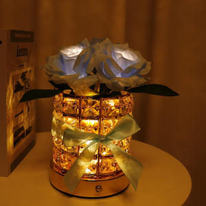 Lampe Ornement Trois Tons Lumière Rose Cylindrique Cristal Lampe de Table Décoration de Table Cadeau Uionen 2206 - Product Image 6