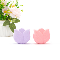 Vente en gros de bombes de bain artisanales en forme de tulipe, bio, véganes, luxueuses, effervescentes, esthétiques, florales, pour cadeaux et marquage de détail, sous marque privée