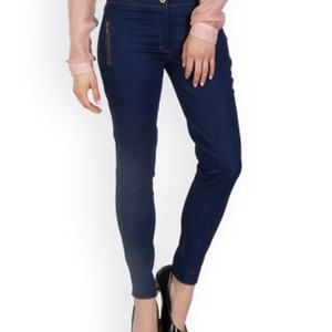 กางเกงยีนส์เจกกิ้งสีน้ำเงินสำหรับผู้หญิงปี 2019 ไม่มีกระเป๋าหลัง - Product Image 5