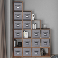 Boîte d'organisation pliable en tissu pour la maison Organisateur de rangement pliable en cube Grands bacs de rangement Lot de 4