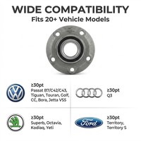 Kits d'assemblage de moyeu d'essieu arrière HJDP haute précision 5GD598611 compatibles avec Skoda Octavia Superb Audi Q3 pour roulements de moyeu de roue