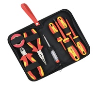 Kit d'outils d'électricien isolés VDE New Energy OEM, 8 pièces, acier au chrome-vanadium, sac en tissu Oxford, pour l'entretien des véhicules électriques