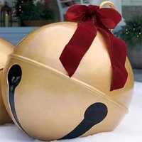 2023 Neue Weihnachtsglocken-Dekorationsballons 45CM 60CM Aufblasbare PVC-Bälle für Draußen Feiertagsatmosphäre Weihnachtsdekoration