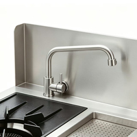 Cuisinière à gaz professionnelle en acier inoxydable à 2 brûleurs avec crédence et étagère pour restaurant