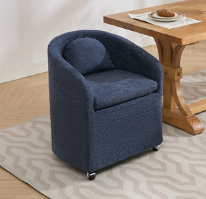 Fauteuil d'appoint moderne en tissu avec roulettes, design imperméable, pour la maison, le bureau, le salon, la chambre et l'hôtel - Product Image 1