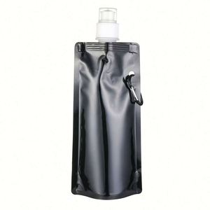 Bolsa de Agua Deportiva Plegable, Botella de Plástico Suave Reutilizable, Plegable, para Guardar Agua, con Mosquetón para Viajes - Product Image 3