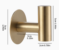 Ensemble d'accessoires autocollants en acier inoxydable de luxe, lot de 1/4/5, pour fixation murale, pour toilettes et salle de bain, comprenant un porte-serviettes