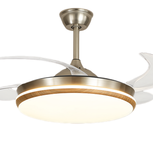 Ventilador de Techo con Lámpara LED Moderna de 42 Pulgadas con Control Remoto, Motor BLDC, Alto CRI 97, 6 Velocidades, Aspas Retráctiles y Regulable - Product Image 1