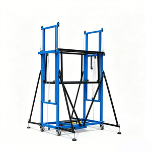 Échafaudage électrique portable, treuil de construction en acier avec câble métallique de 500 kg, levage de 2 m à 10 m - Product Image 5
