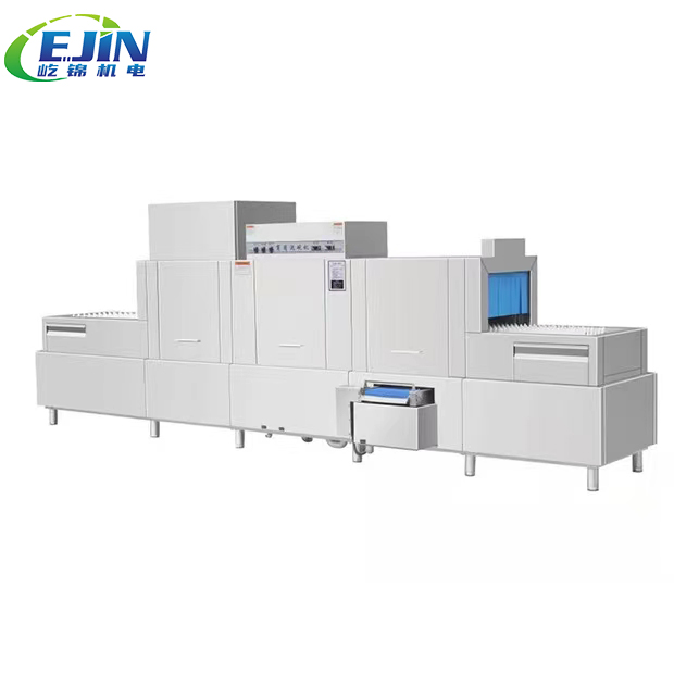 CE Certified Crate Washer Flat Type Dishwasher PLC Touch Screen Heat Recovery for Commercial Restaurant Use Laundry Equipment