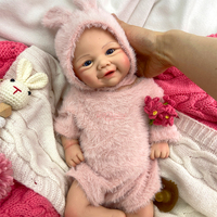 Poupée Reborn Fille de 43 cm/17 Pouces, en Silicone Souple, Jouet pour Tout-Petits, Haute Simulation Réaliste, Idéale pour les Cadeaux de Noël pour Enfants