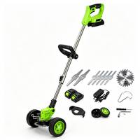 Débroussailleuse sans fil à roues Vertak-A 20V pour jardin, coupe-herbe, désherbeur, lame oscillante en plastique et métal, coupe-bordures à fil