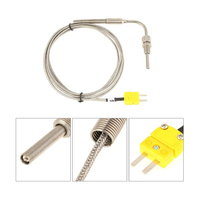 Cable blindado flexible forma de L sensor de temperatura industrial termopar sonda tipo K