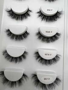 手作りシルクフェイクミンクフワフワまつげDカールフェイクドラマチックフワフワソフトフェイクミンクストリップまつげ - Product Image 2