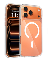 Coque de téléphone pour 18 17 Pro Max, anti-rayures, anti-jaunissement, transparente, TPU PC, givrée, antichoc, protection arrière, charge sans fil