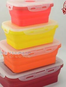 Lonchera de Silicona Plegable, Recipientes de Almacenamiento de Alimentos de Silicona que Ahorran Espacio, Gran Venta - Product Image 6