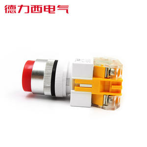 Interrupteur à bouton-poussoir à réinitialisation automatique Delixi 22 mm NP4 LAY37 Rouge Vert Étanche 1NO Combinaison Plastique pour 24V & 220V Max. Tension - Product Image 3