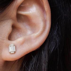 Premium Diamond <b>Stud</b> Earrings 925 <b>Sterling</b> <b>Silver</b> High Polish Luxury Designer Fine Jewelry Fashion Gift for Women - Product Image 1