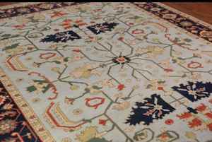 Alfombra tradicional de lujo de lana India Oushak de 9x12 pies, Alfombra tejida de Color sólido para el hogar o el pasillo, tamaños personalizables disponibles - Product Image 4