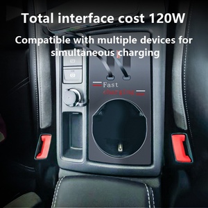 Station de charge rapide USB Type C 12-24V avec surveillance de la tension pour Audi Q3, mise à niveau de la modification automobile 2018-2024 - Product Image 5