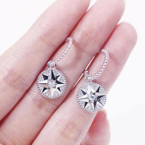 Boucles d'oreilles pendantes octogonales en moissanite, style classique et élégant, plaquées or 18 carats, en argent sterling, Tianyu Gems - Product Image 3