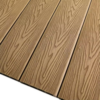 Planches de terrasse en composite WPC de haute qualité, brossées, à emboîtement, imperméables, antidérapantes pour patios extérieurs