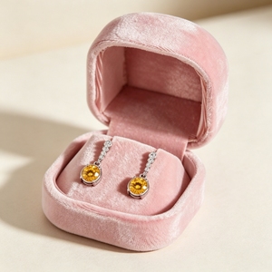 Elegant Velvet Earring Stud Hinged Box Custom Brand Logo Wholesale Jewelry Gift Packaging Case Bulk Factory Outlet Supplier - Product Image 4