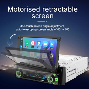 SEMAITU 7インチ1 Dinフリップタッチスクリーン<span class=keywords><strong>MP5</strong></span>プレーヤーワイヤレスCarplay Androidオートラジオ<span class=keywords><strong>Bluetooth</strong></span>ダッシュボード配置用 - Product Image 3