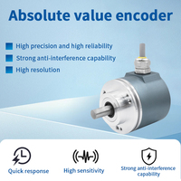 Encodeur Rotatif Absolu Haute Précision 58mm SAS/M58 Sortie 4-20mA 0-20mA Boîtier Aluminium Montage à Bride 10-30VDC pour CNC