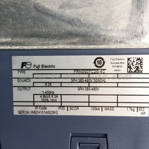 Variateur de fréquence Fuji Electric Inverter FRN0007C2S-4C 3Ph 380V 50/60Hz à contrôle vectoriel - Product Image 1