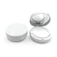 En stock, boîte vide de 15g de crème bb blanche ronde avec éponge et coussin d'air en poudre boîte vide de crème de fond de teint
