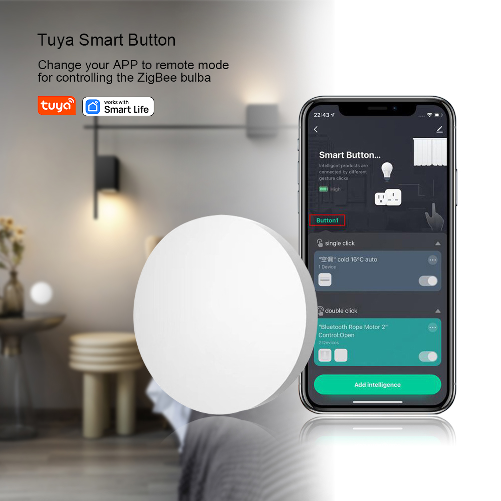 ETTROIT Pulsante saliscendi Smart ZigBee per Tapparella Tuya Compatibile BTicino Living - LNZB1202