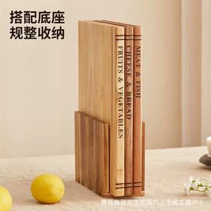 Tabla de Cortar de Madera Maciza Rectangular, Madera de Acacia, Ébano y Caucho, Natural Sin Pintar, Saludable para Uso en la Cocina - Product Image 3
