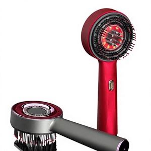 <span class=keywords><strong>Cepillo</strong></span> de Masaje Eléctrico para el Cabello, Anticaída, Estimulante del Cuero Cabelludo, con Líquido, Luz Roja, Cuidado del Cabello, Nutrición, Recargable por USB - Product Image 1