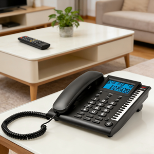 Teléfono con Cable de Venta Caliente con Multifunción, con Pantalla de Identificación de Llamadas y Funciones de Memoria de Llamadas para Uso en Oficina y Escritorio - Product Image 3