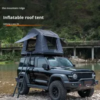 Tente de toit gonflable quatre saisons, imperméable >3000 mm, pliable, légère, en tissu Oxford 420D, pour camping en plein air, SUV, voiture