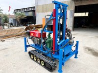 Mini-foreuse à roues de 100 m pour puits d'eau, machine de forage portable sur roues pour le forage de puits d'eau