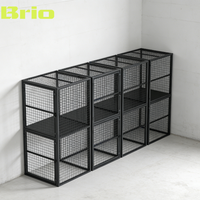 Armoire de rangement BRIO à double porte battante avec conception CAD libre, à l'épreuve des enfants, pour les garderies et les lieux de travail familiaux