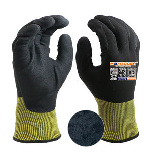 Guantes Térmicos de Invierno MaxiTough al por Mayor, de Nailon y Elastano de Calibre 15, Acrílico de Calibre 10, Recubiertos de Nitrilo Arenoso, con Función Antideslizante y Aislamiento - Product Image 1