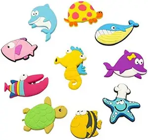 Aimants de réfrigérateur de conception personnalisée, jouets d'animaux de mer, aimant de réfrigérateur en caoutchouc pvc souple pour enfants