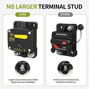 Disjoncteur de batterie de <span class=keywords><strong>voiture</strong></span> étanche 12V-48V CC M8 avec bouton de réinitialisation manuel 150A 200A 250A 300A - Product Image 5