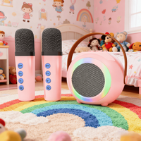 ODM&OEM YF96 Karaoke-Maschine mit 2 Kabellosen Handmikrofonen RGB LED-Beleuchtung Batteriebetrieben für 5.3 für Kinder Erwachsene