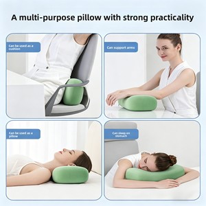 Ultimate Memory <b>Foam</b> Nap Pillow <b>for</b> Office Lunch Break-Multi-Functional Cooling Milk Cotton Belly <b>Shape</b> Support - Product Image 3
