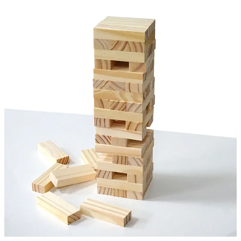 Jouet de construction et d'empilage, blocs composites en bois naturel