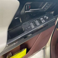 Pièces d'intérieur en acajou ABS pour Toyota Bz4x 2022 Couvercle d'interrupteur de levage en fibre de carbone